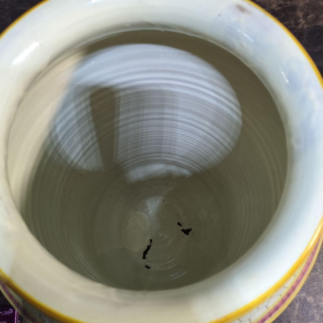 イタリア製　マヨルカ焼　壺？傘立て？