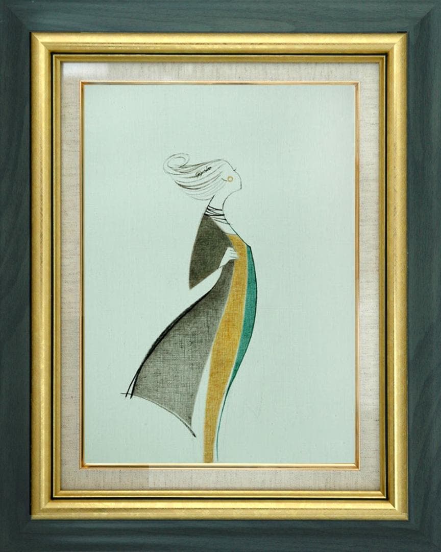 油絵 菅家令子 絵 絵画 インテリアF4-080814 人物 女性像