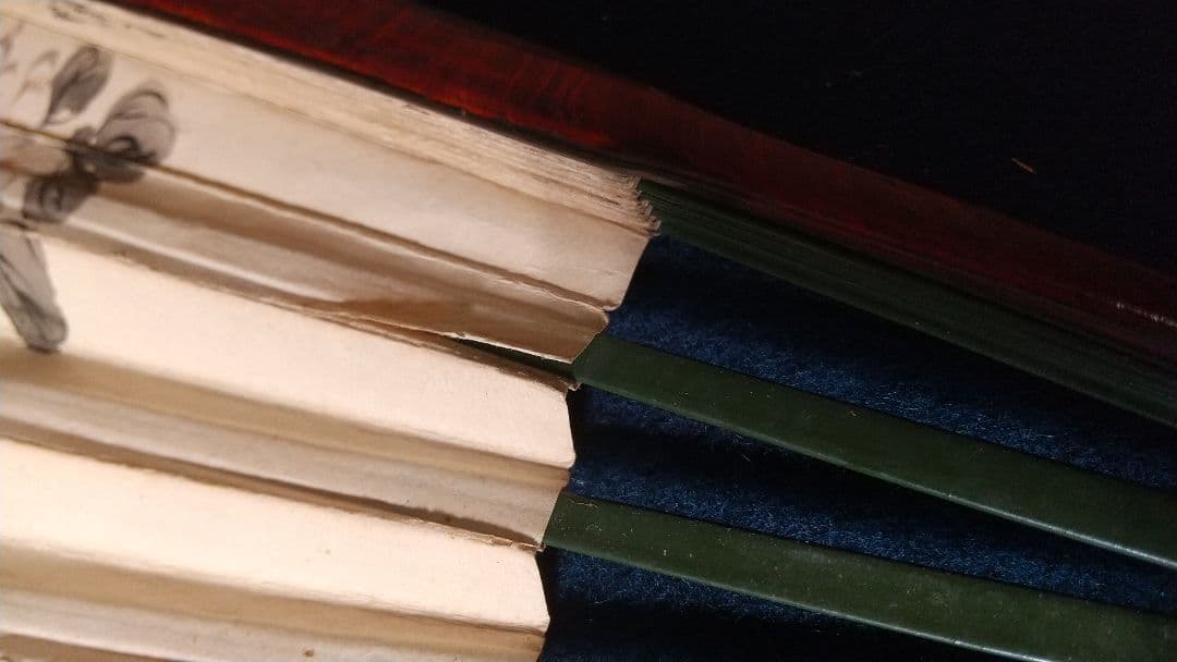 扇子中国  趙谷画  謝葛書  咸豊年間？ 清国？