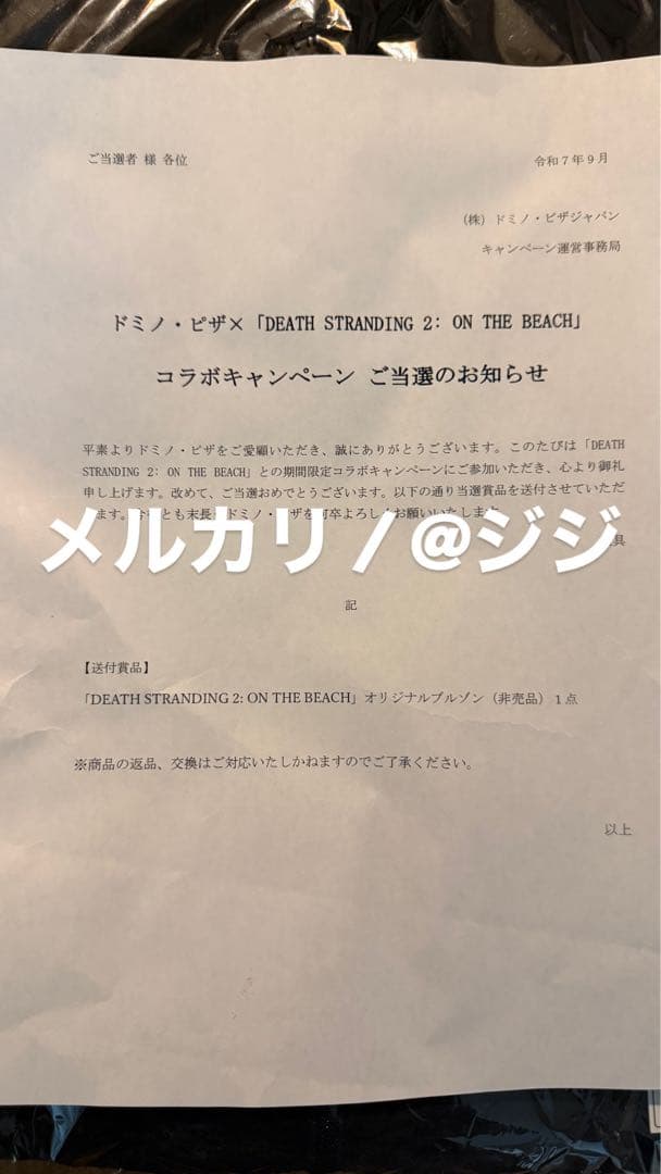 DEATH STRANDING 2:ON THE BEACH オリジナルブルゾン