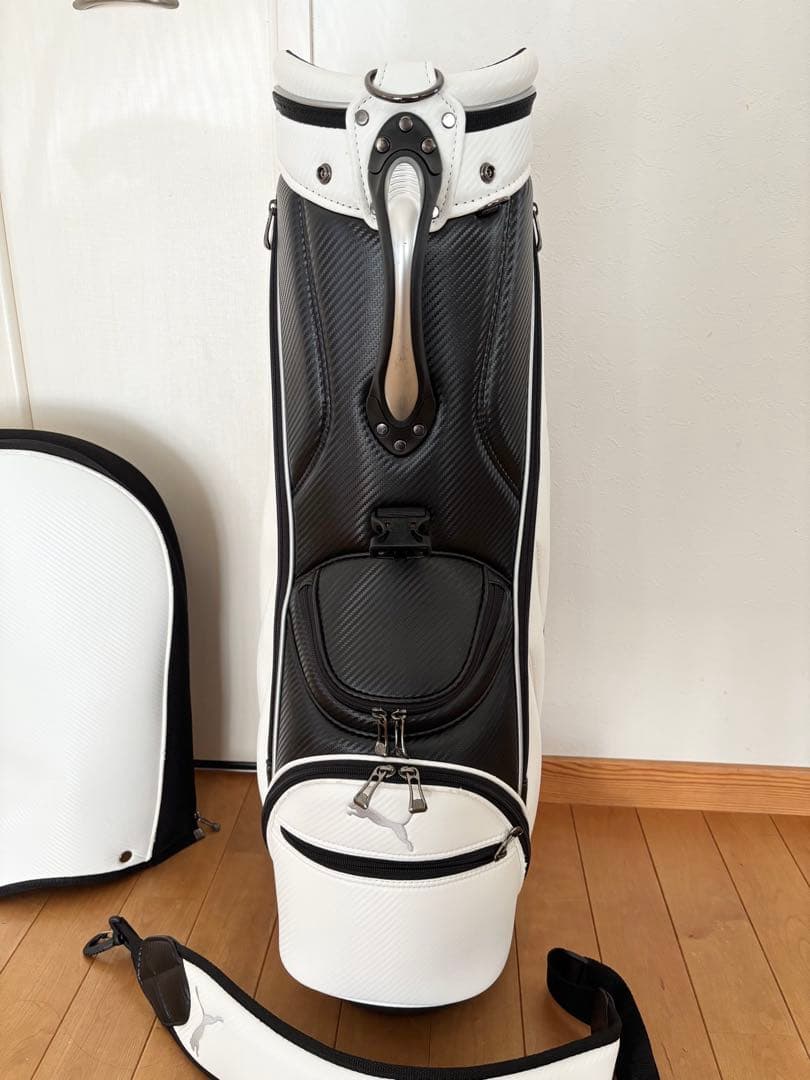 PUMA プーマ コア キャディバッグ ホワイト/ブラック 9.0型