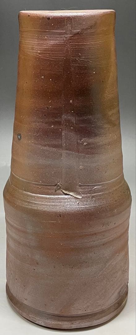 人間国宝　藤原雄　備前花入　備前焼　共箱　共布 　S013