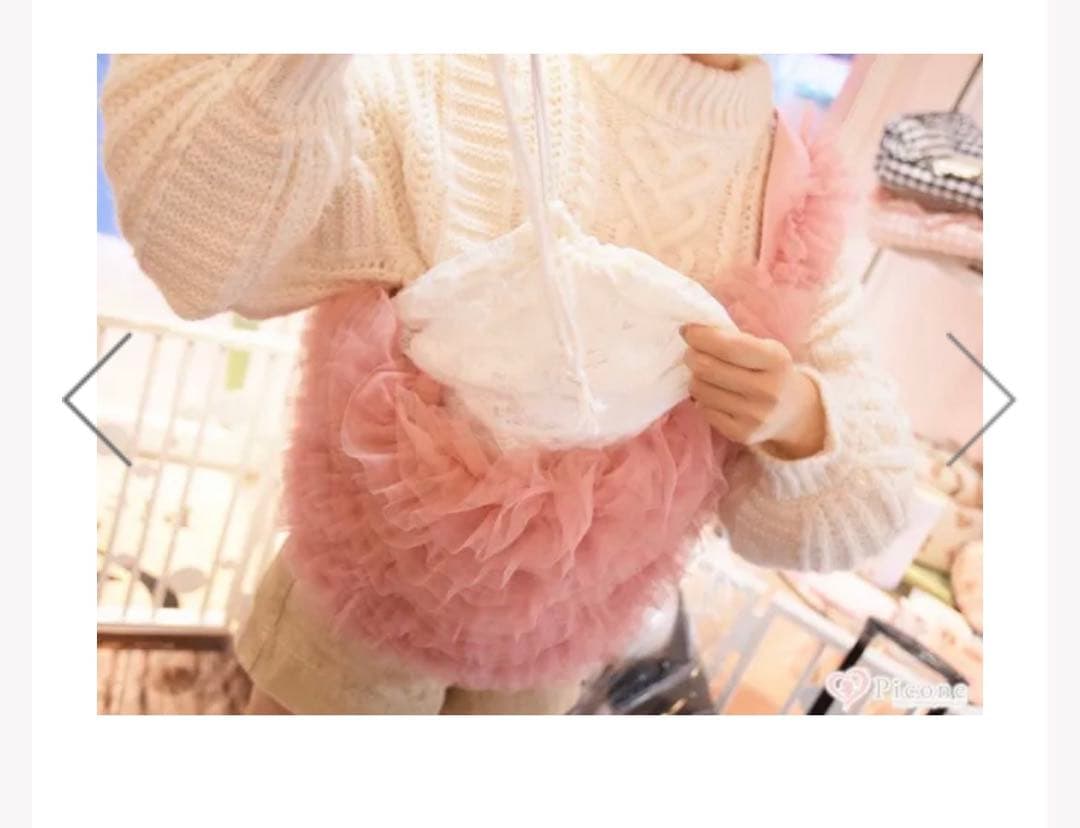 Picone × THEfancysポップアップ限定 フリルドットキャリーバッグ