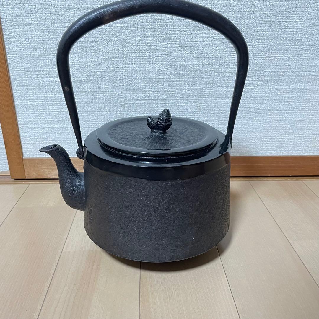 【未使用品】長文堂　大型鉄瓶　南部鉄瓶　鉄瓶
