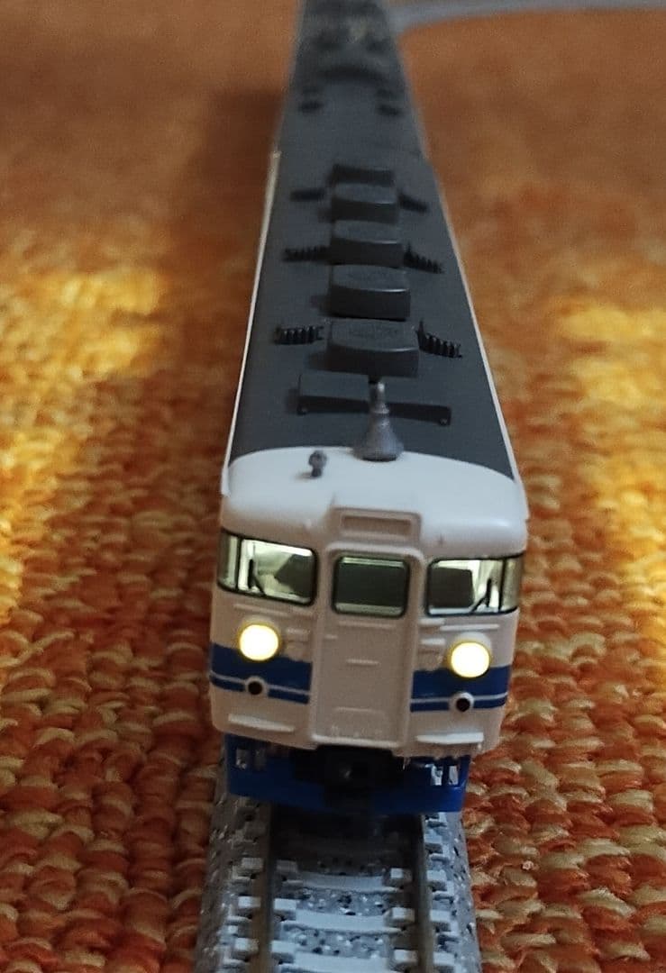 KATO 北陸本線 475系 北陸色 (青帯) 　　3両セット　室内灯付