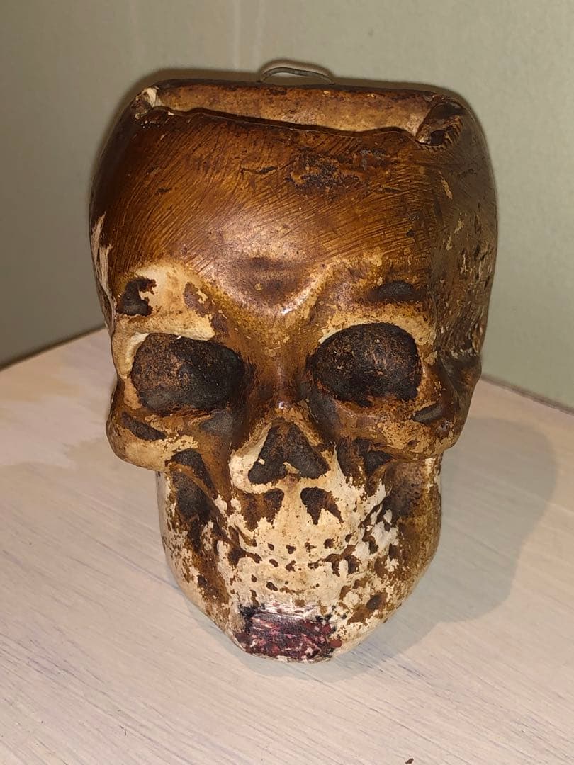 ビンテージ　スカル　髑髏　骸骨　ハロウィン　ミッドセンチュリー レトロ　ホラー