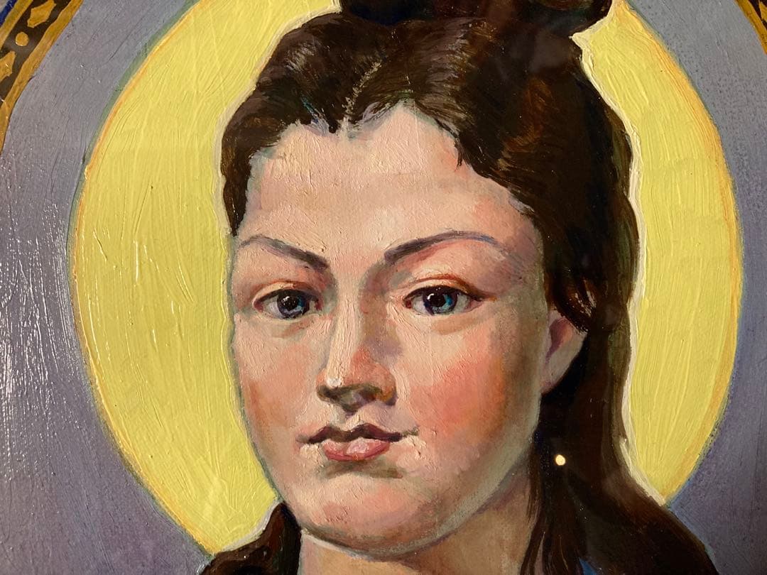 住吉神社の神様　神功皇后さまの肖像画（油彩F4号333✖️242㎜）額装なし