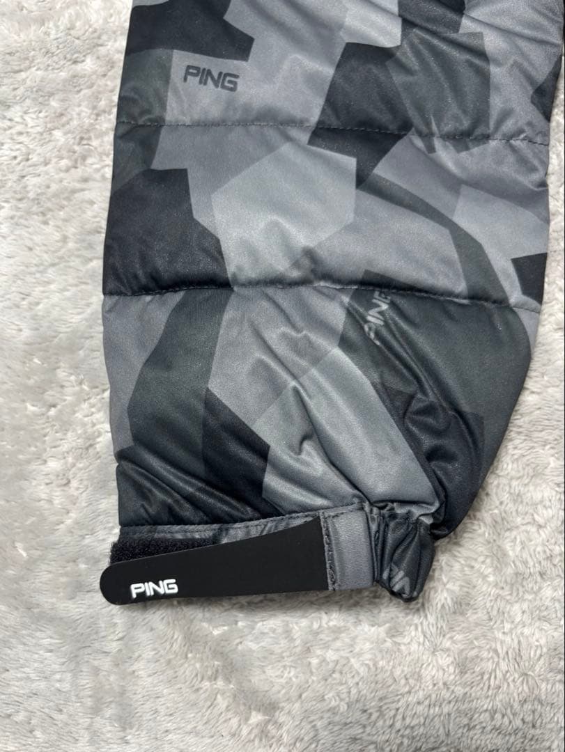 ★新品タグ付★ PING ゴルフ 中綿ジャケット レディース L カモ柄グレー