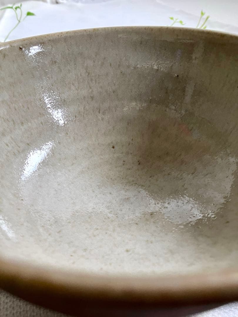 ✅お茶道/茶器/抹茶椀/側面は素焼き見込みにのみ釉薬✅極美品