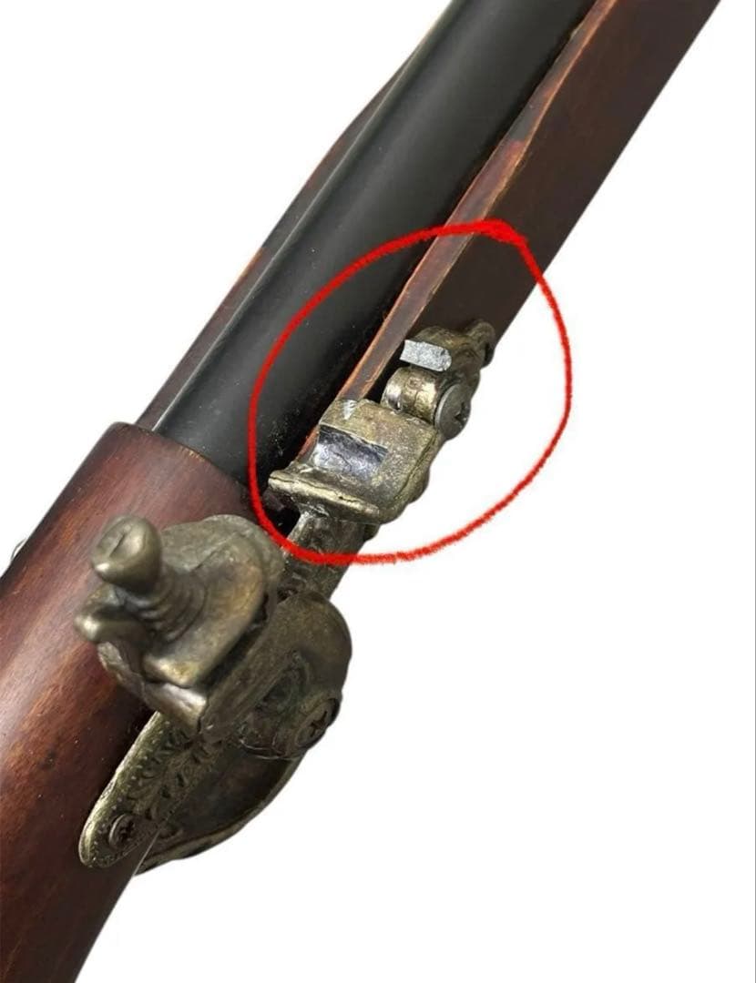 【中古】アンティーク風火縄銃レプリカ装飾品破損ありジャンク品