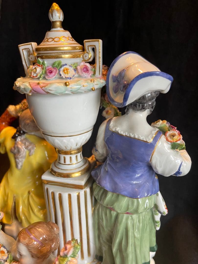 【美品】古マイセン フィギュリン 1級品