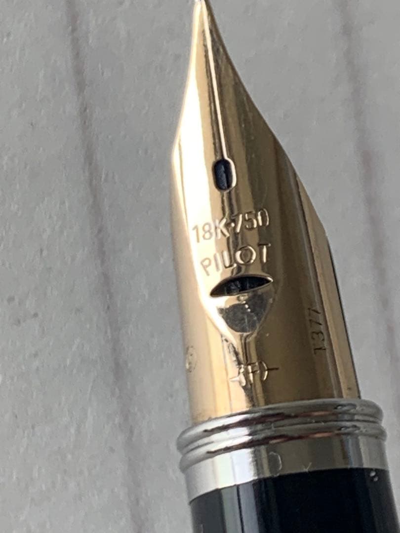 希少品 パイロット ダブルレイヤー蝕刻 18Kニブ 万年筆