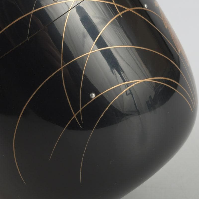 茶道具　呉藤童甫作　菊桐秋草蒔絵　大棗　堀内宗完(兼中斎)極め箱　V　9702