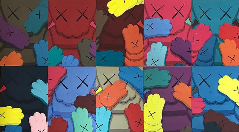 限定マット額装品/カウズ WHAT PARTY【URGE03】