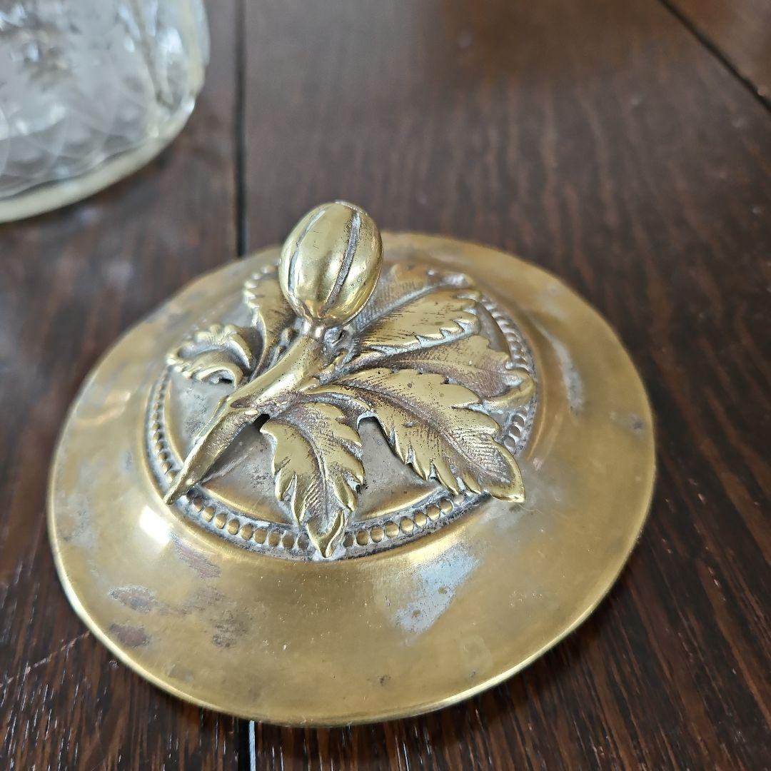 ワケ有り‥アンティークガラスビスケットジャー