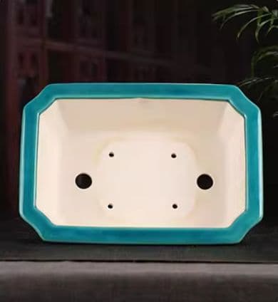 長方形鉢 盆栽鉢 青磁鉢 山野草鉢 多肉植物 植木鉢 小品大品盆栽鉢 陶器鉢置物