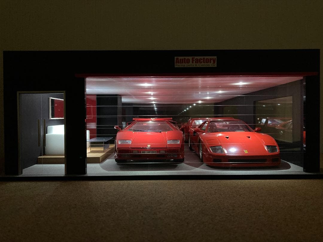 ミニカー専用ジオラマ：1/18 リビングタイプガレージⅠ／男の秘密基地ガレージ！