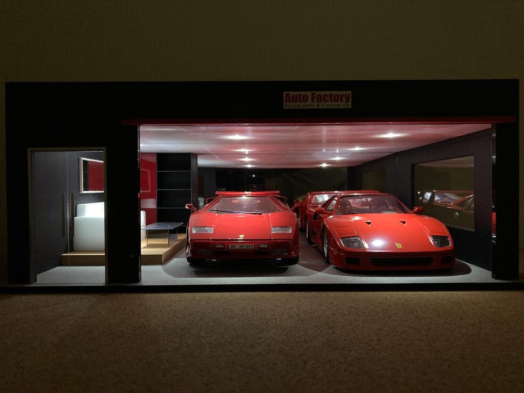 ミニカー専用ジオラマ：1/18 リビングタイプガレージⅠ／男の秘密基地ガレージ！