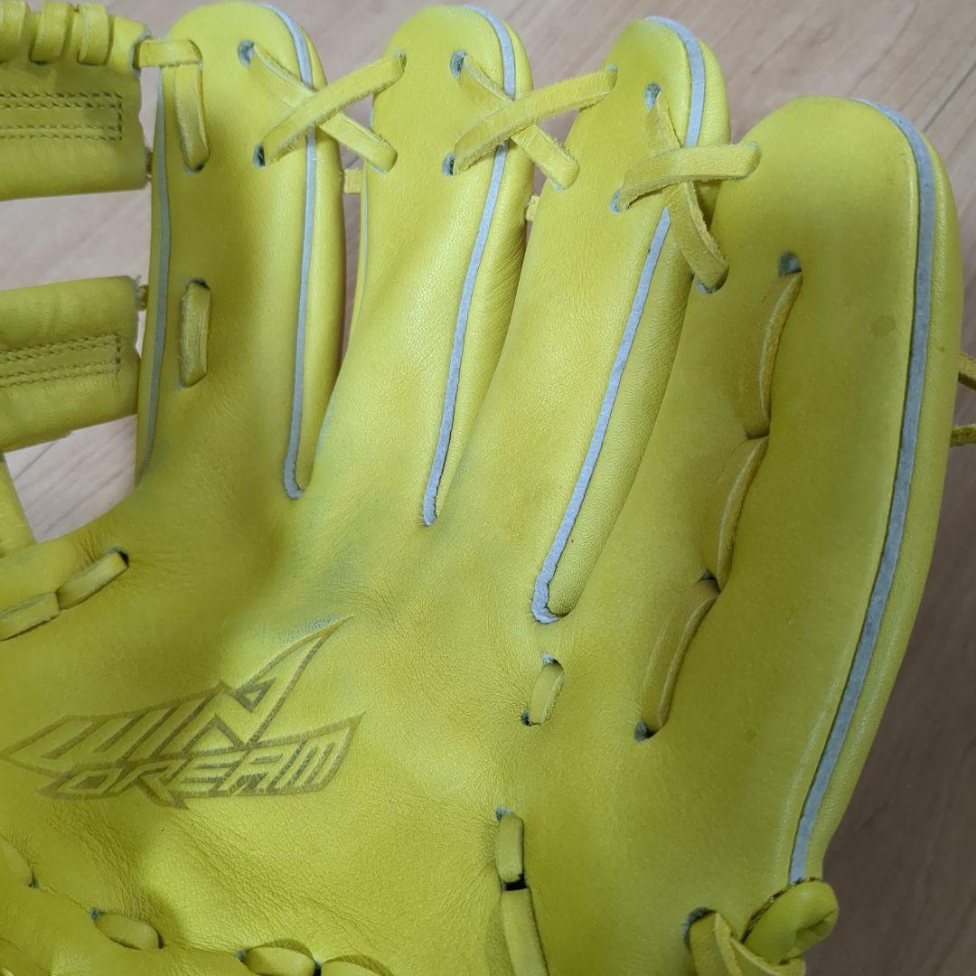 少年軟式野球グローブ イエロー
