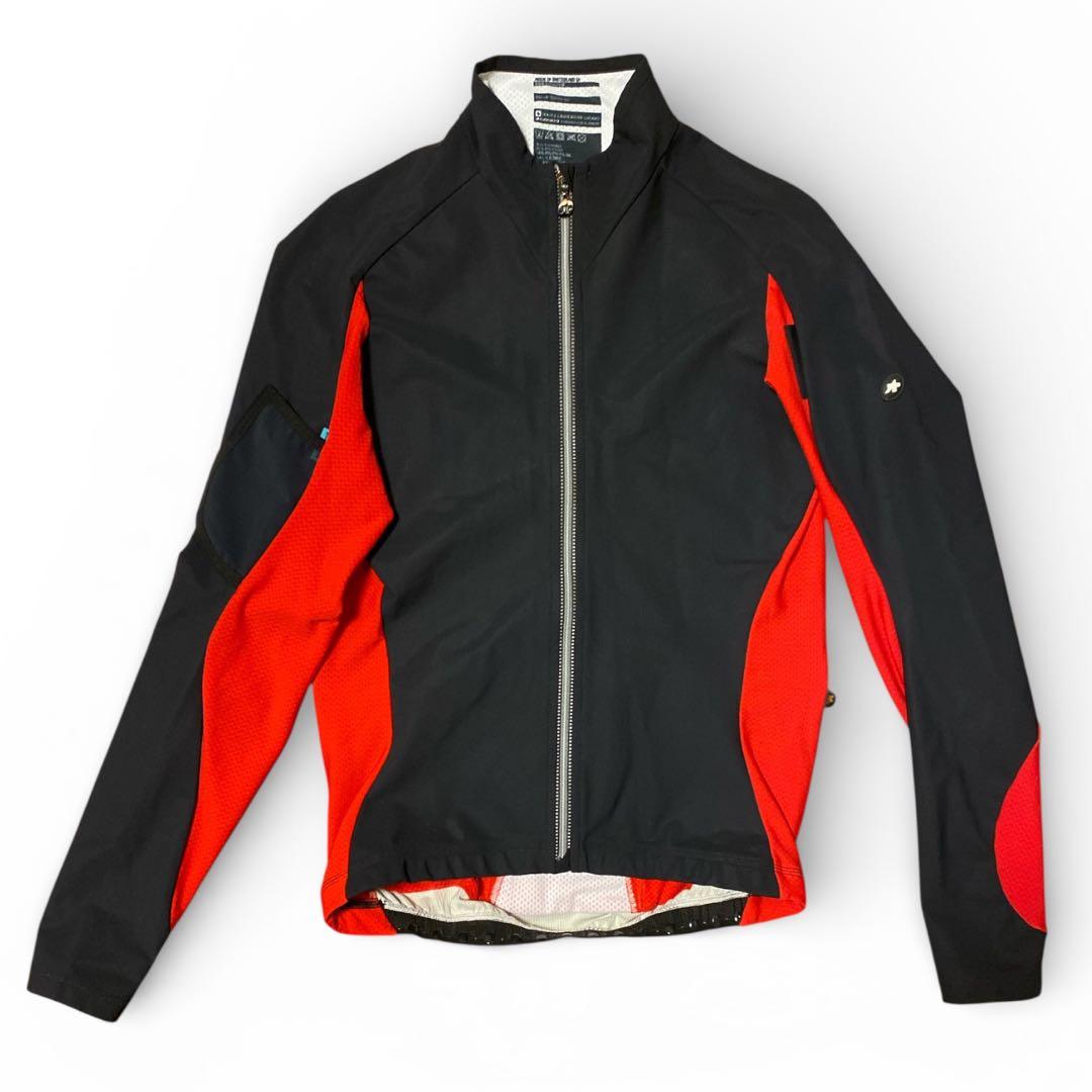 assosアソスメンズサイクルウェア長袖赤白黒サイクルジャージ秋冬用ロードバイク