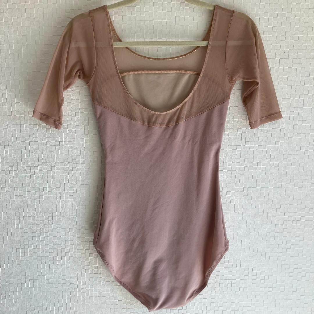 バレエレオタード　Barreto Dancewear　メッシュ5分袖　Mトール