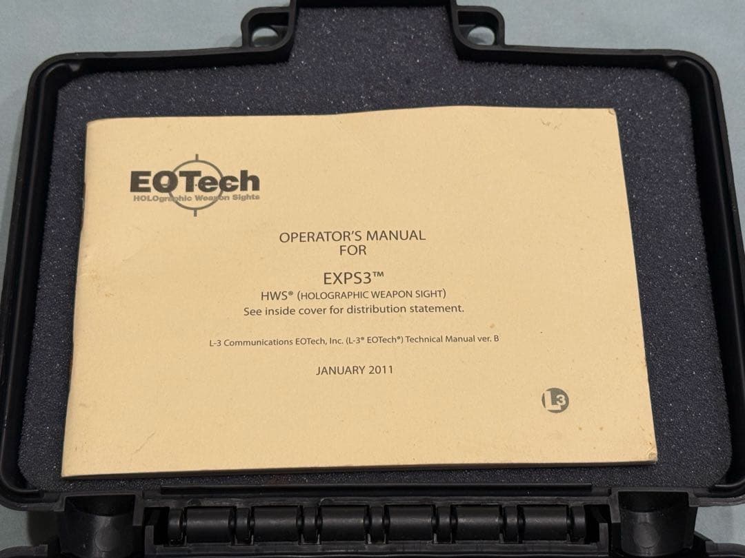 出品は本日まで　　　　　EOTech イオテック　EXPS-3 ホロサイト　実物