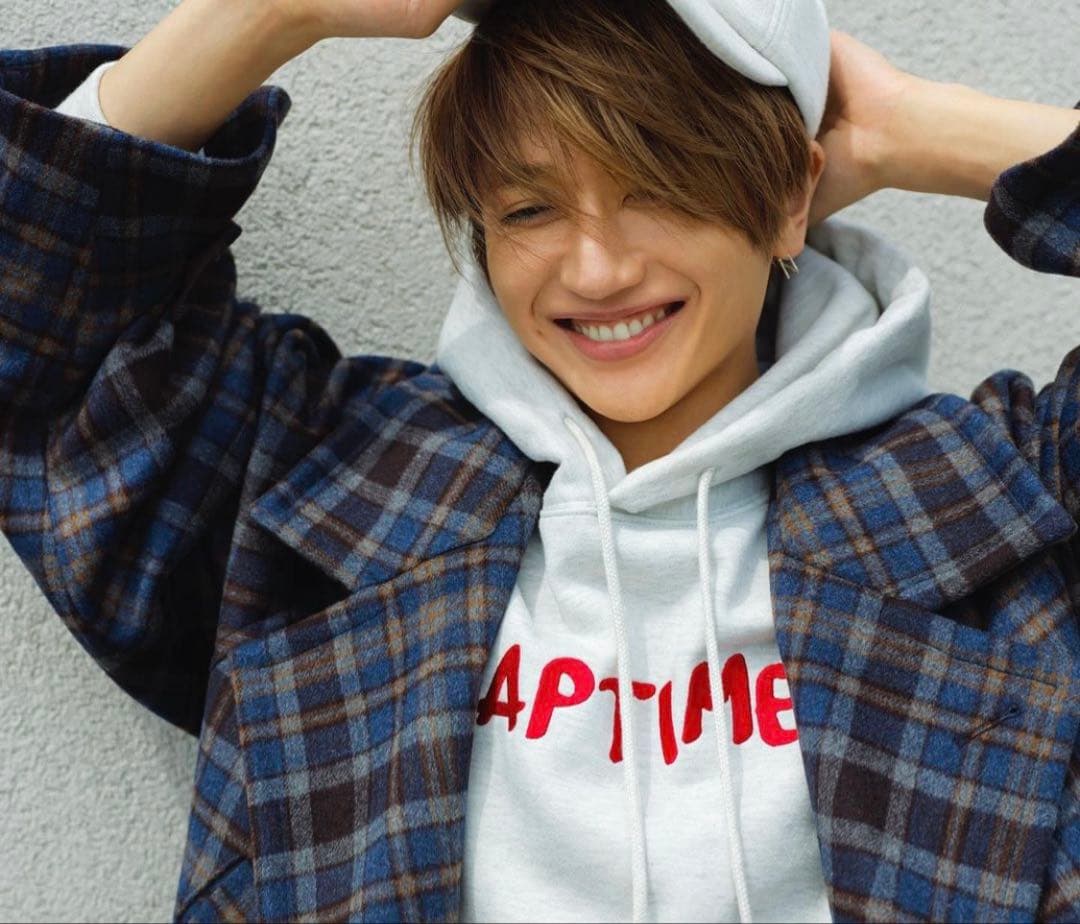 ナップタイム　naptime. Nissy 西島隆弘　コート　チェック　ブルー