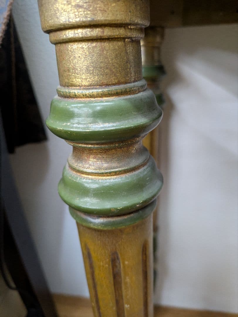 T*S様 クラシックスタイル テーブル グリーン大理石 アンティーク