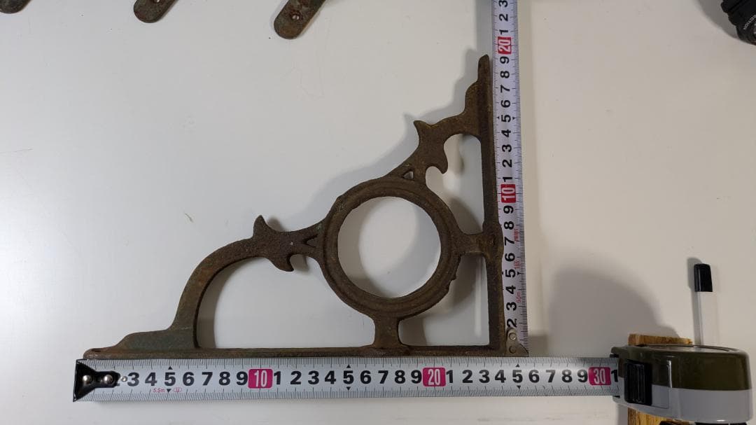 アンティーク　棚受け　アイアンブラケット　2種類　6個セット