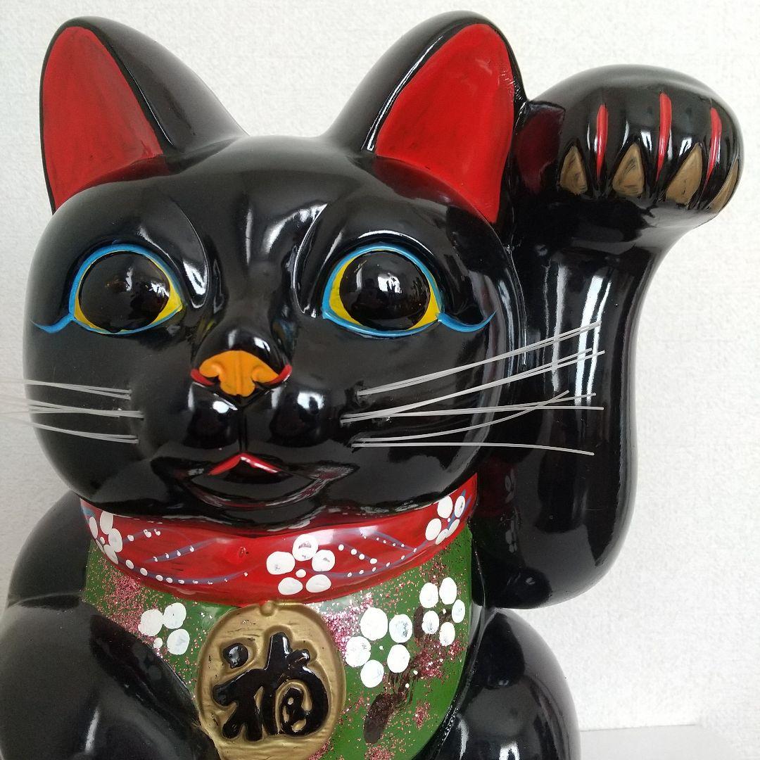 常滑焼　開運　招き猫　置物　貯金箱　見映えする大きな33cm