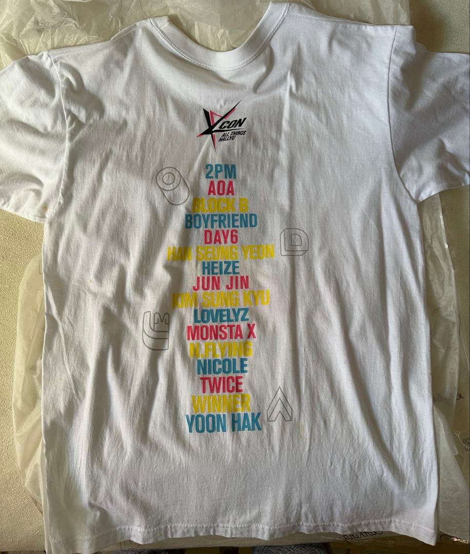 TWICE ナヨンミナダヒョン Kcon2016直筆サイン入りオリジナルTシャツ