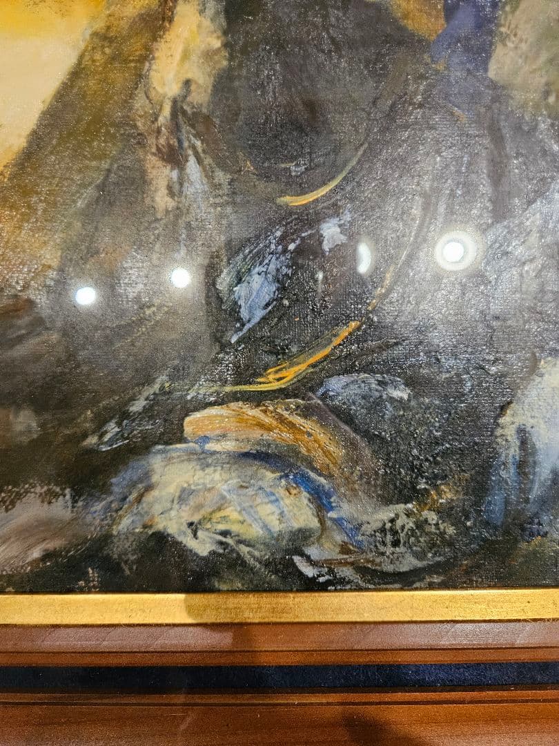 工藤和男「明け海の群像」油彩 F6号 創元会元会長 労働者の賛歌 逸品 一枚の絵