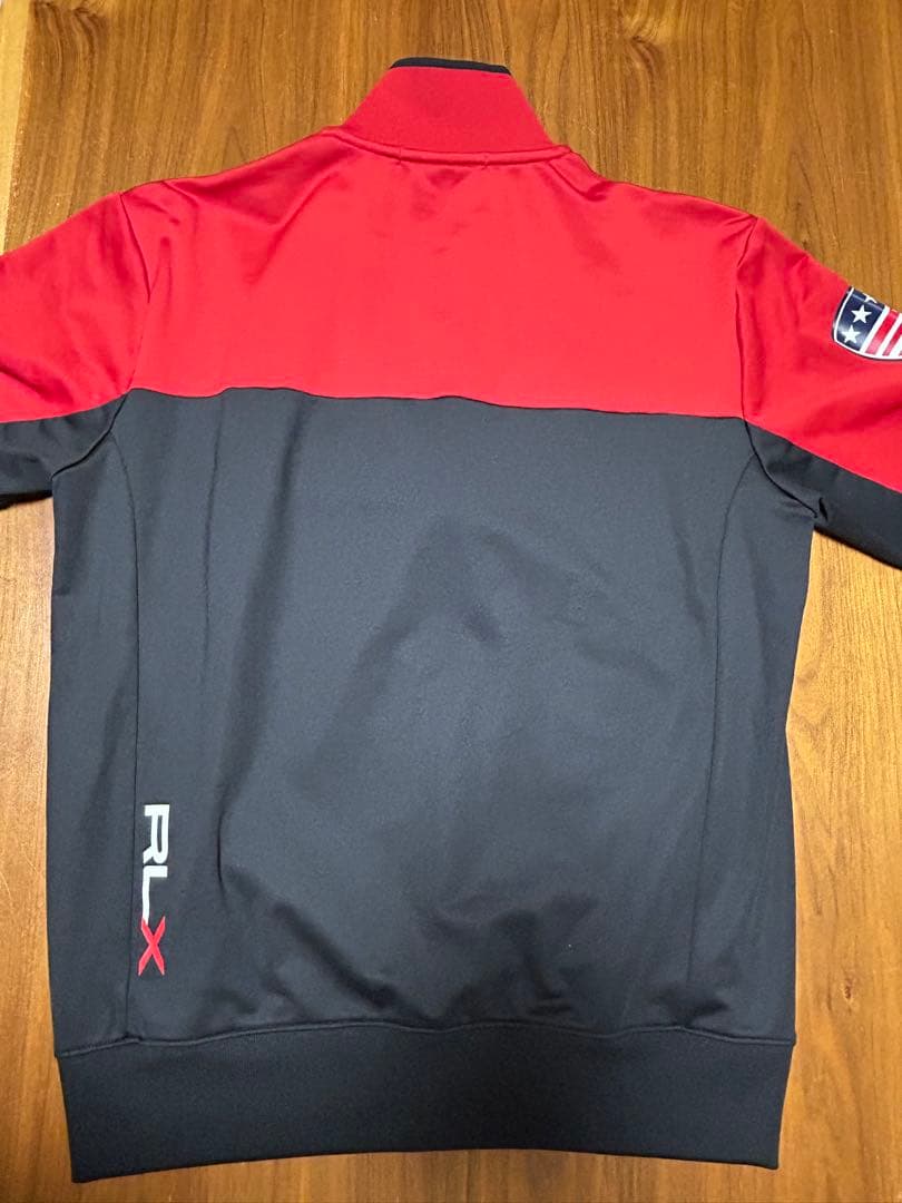 ラルフローレンRLX＊フルジップジャージジャケットBLACK✖️RED/S試着のみ