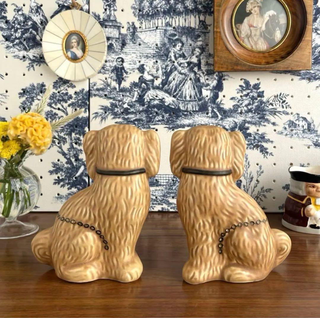 英国ヴィンテージ ♤ スタッフォードシャードッグ 小さめ14cm