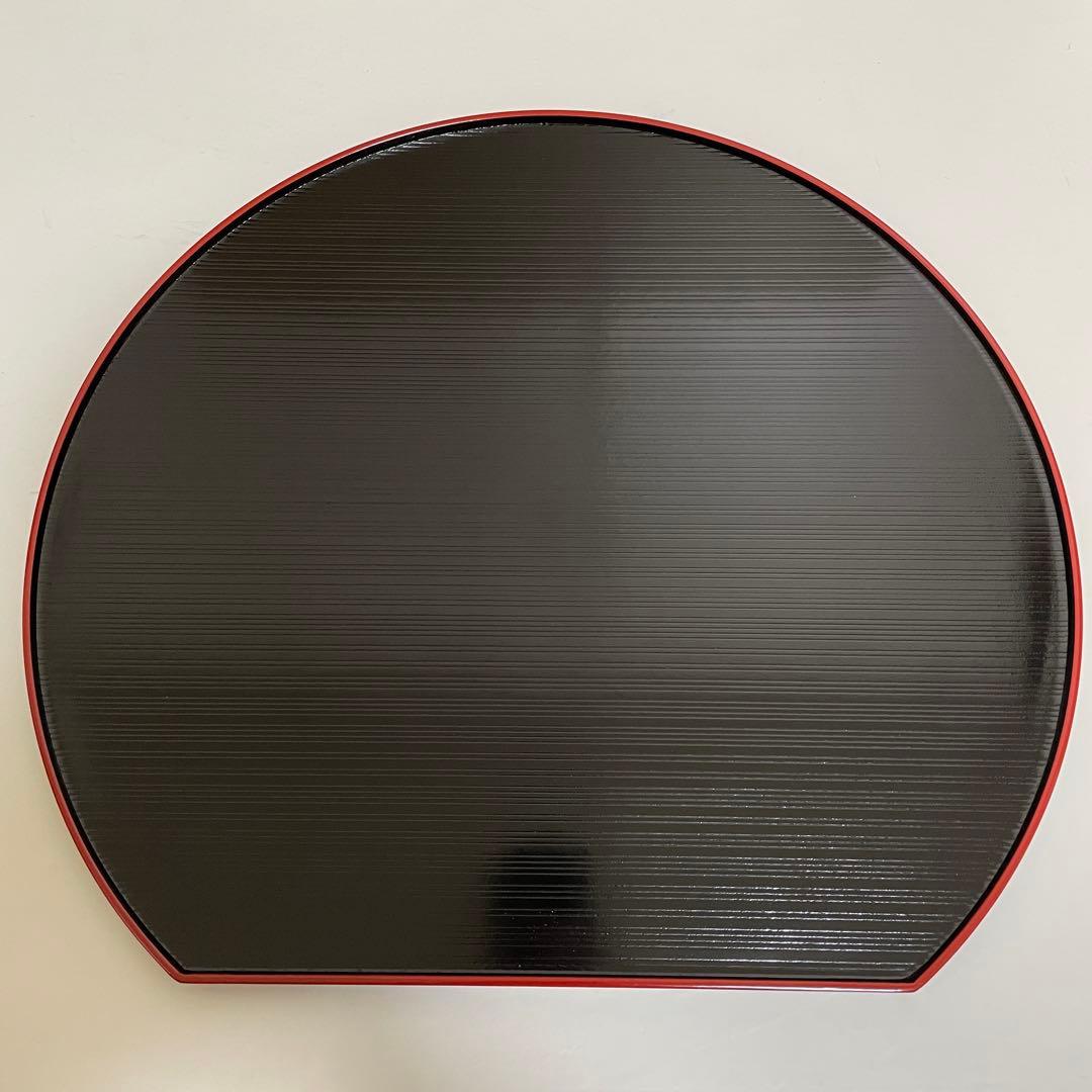 粂治郎 越前塗 桐 尺3両面半月膳 5枚セット