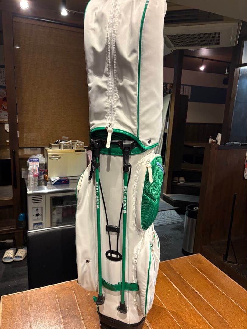 まる　希少　WAAC キャディバック　ホワイト/グリーン