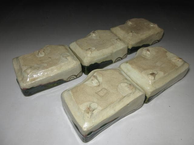 北大路魯山人 於里辺 向付 五／共箱／絵織部 向附 五客揃い