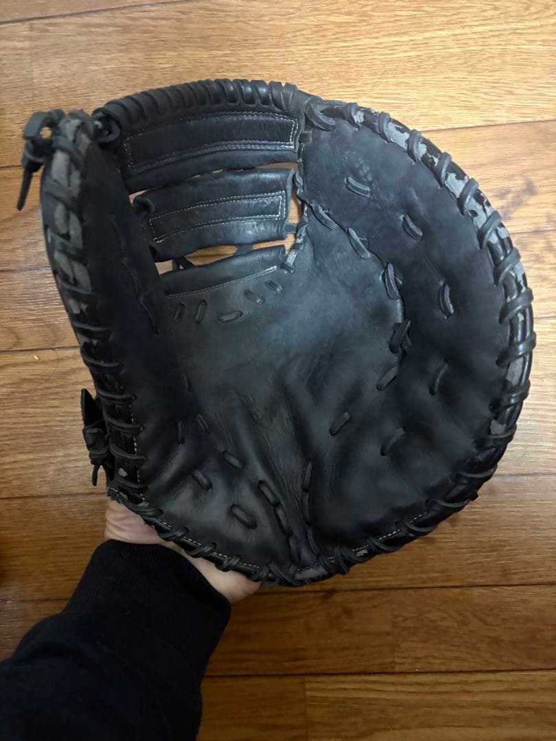 asics 軟式グローブ 黒　ファーストミット