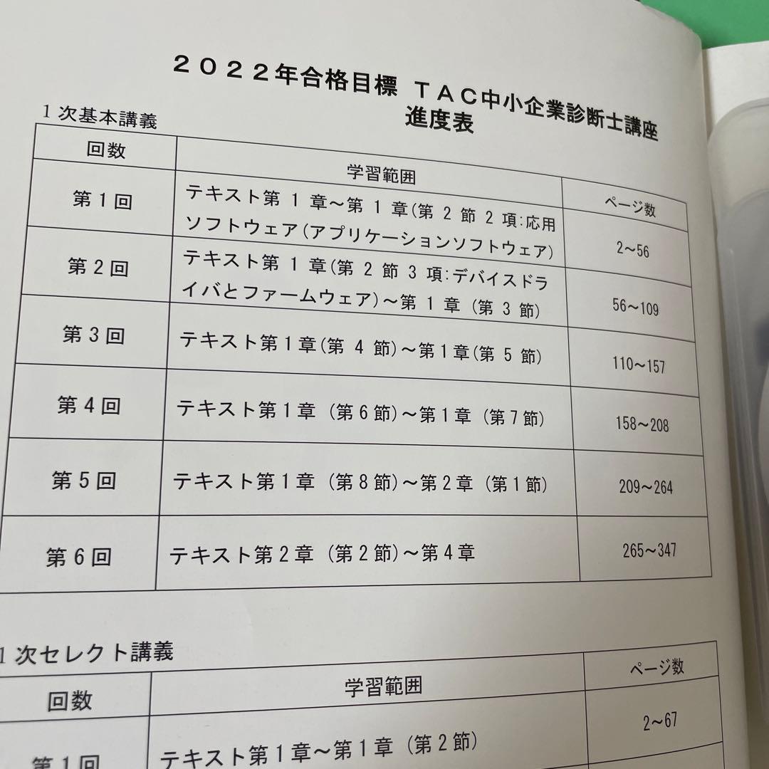 TAC中小企業診断士　2022年経営情報システムDVD付