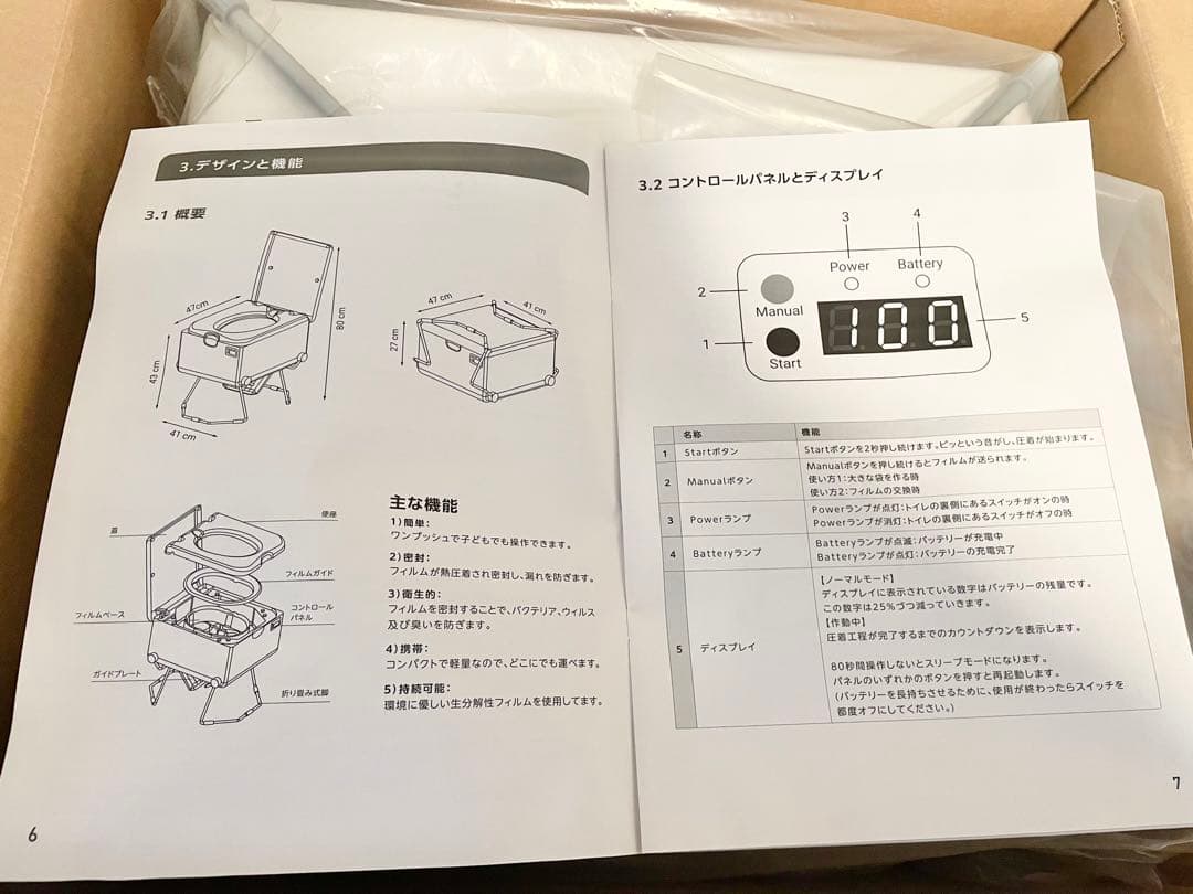 【新品/未使用】車載・非常用　自動ラップ式トイレ 『Loo Sealルーシール』