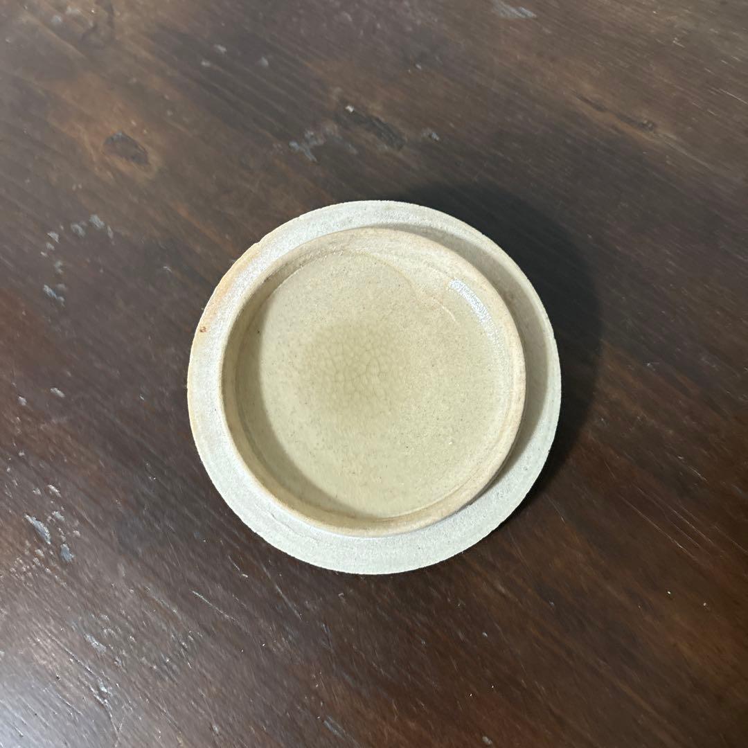 アンティーク輪線文　蓋物　古瀬戸　花器　古道具　骨董　検:白洲正子　秦秀雄　李朝