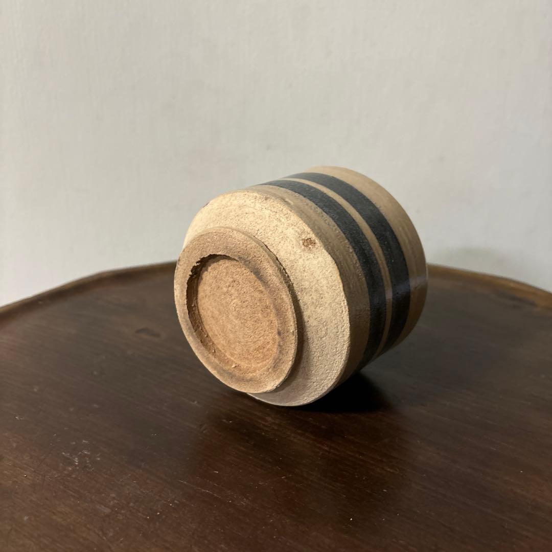 アンティーク輪線文　蓋物　古瀬戸　花器　古道具　骨董　検:白洲正子　秦秀雄　李朝