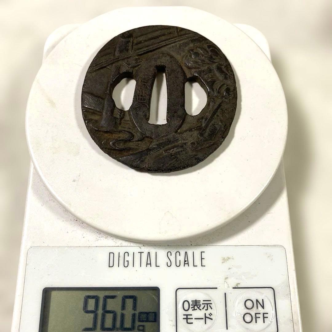 B-78 鍔　在銘　武具　刀装具　日本　骨董品　時代物　美術品　工芸品