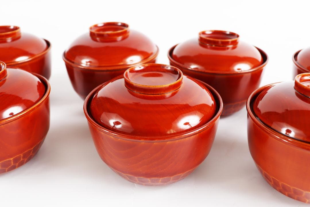 春慶塗 吸物椀 七客 木製漆器 懐石料亭