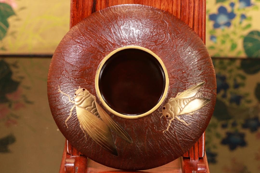 時代輪島塗　明治期　特注品　金縁内黒　松皮塗餅椀　十客　吸物椀　BJ092