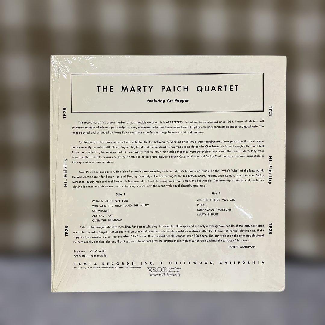 洋楽 Marty Paich Quartet featuring Art Pepper