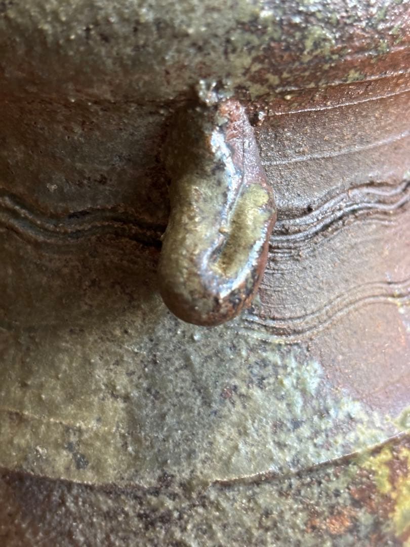 幻の窯　泥走舎(走泥舎)田土灰釉捻三筋彫文筒瓶八木一夫鈴木治　検オブジェ
