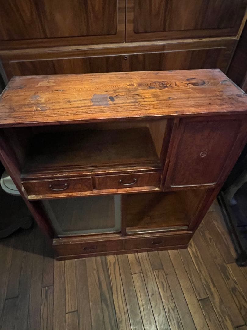 送料込❗️昭和レトロ和箪笥欅けやき？凄い杢　味あるアンティーク解体前最後のチャンス