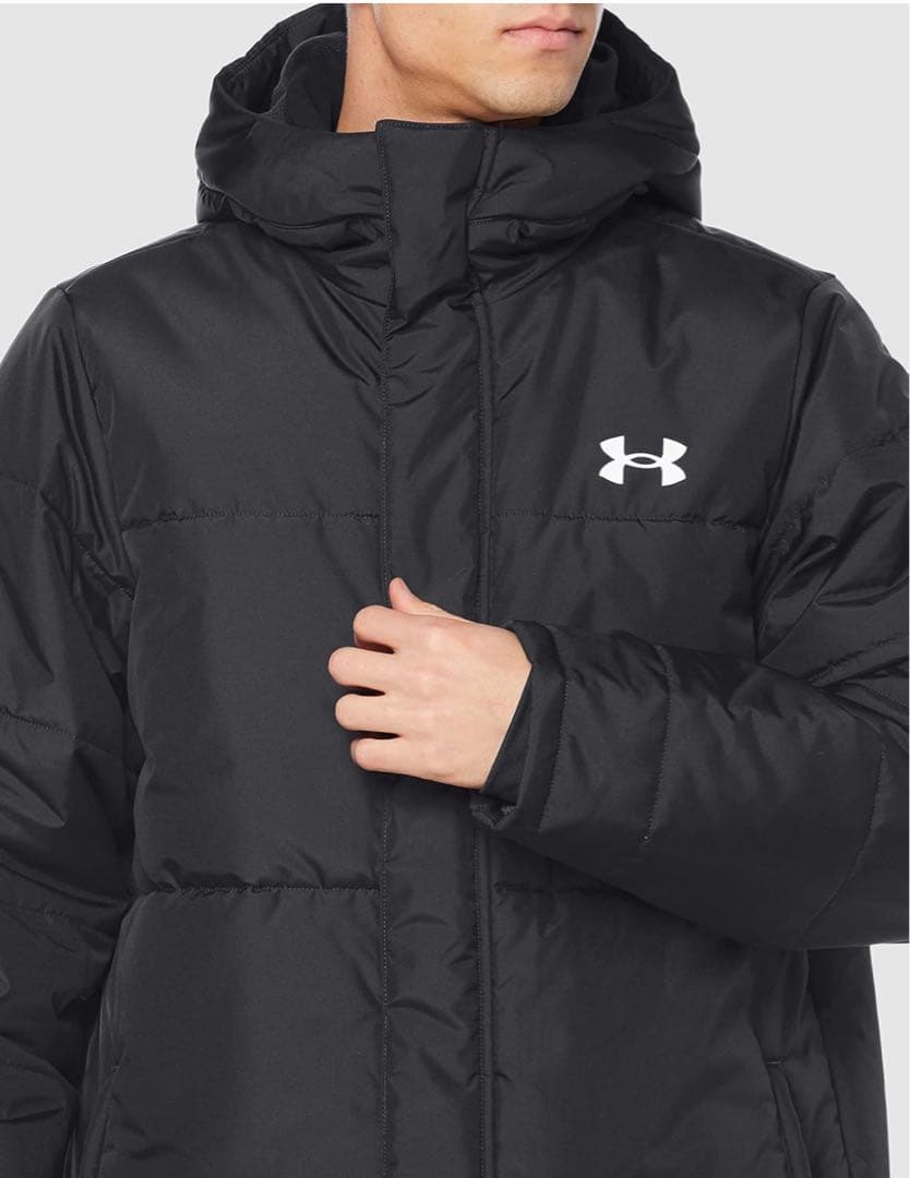 【美品】アンダーアーマー トレーニング アウター UA ロングコート ワードロゴ