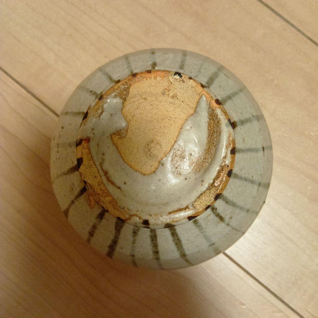 吉田喜彦　土灰釉線文　茶碗